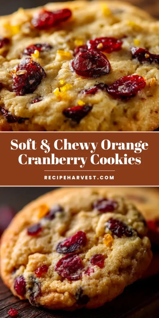 A stack of perfectly chewy orange cranberry cookies on parchment paper, ready to be shared. (Orange Cranberry Cookies Recipe)