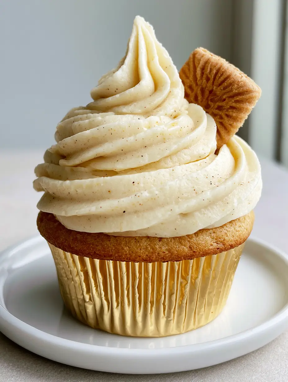 Banana Pudding Frosting: The Ultimate Creamy Pipeable Recipe 3 Close-up of thick creamy pale yellow Banana Pudding Frosting with visible vanilla flecks and a matte texture.