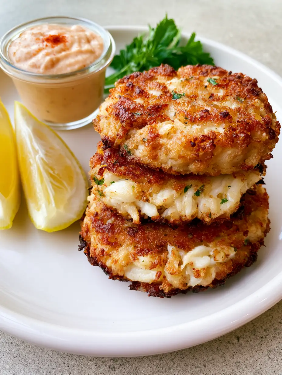 Copycat Joe’s Crab Shack Crab Cakes: The Ultimate Restaurant-Style Recipe 3 Close-up of golden-brown pan-fried crab cakes with visible lump crab meat. (Copycat Joe’s Crab Shack Crab Cakes)