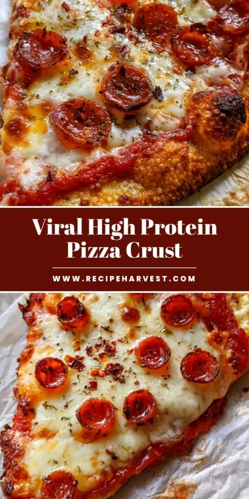 Cottage Cheese Pizza Crust: The Ultimate Crispy, Low-Carb Recipe 3 A close-up shot of a slice of Cottage Cheese Pizza Crust with crispy golden edges, bubbly melted mozzarella, and curled pepperoni on parchment paper.